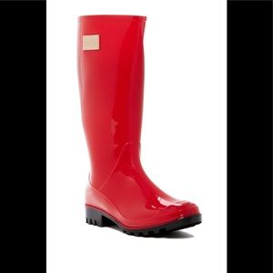 Nicole Miller Rainy Day Boots (Red) NIB